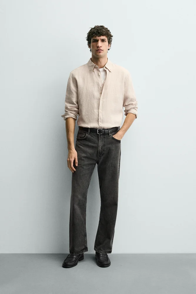 100% LINEN REGULAR FIT SHIRT