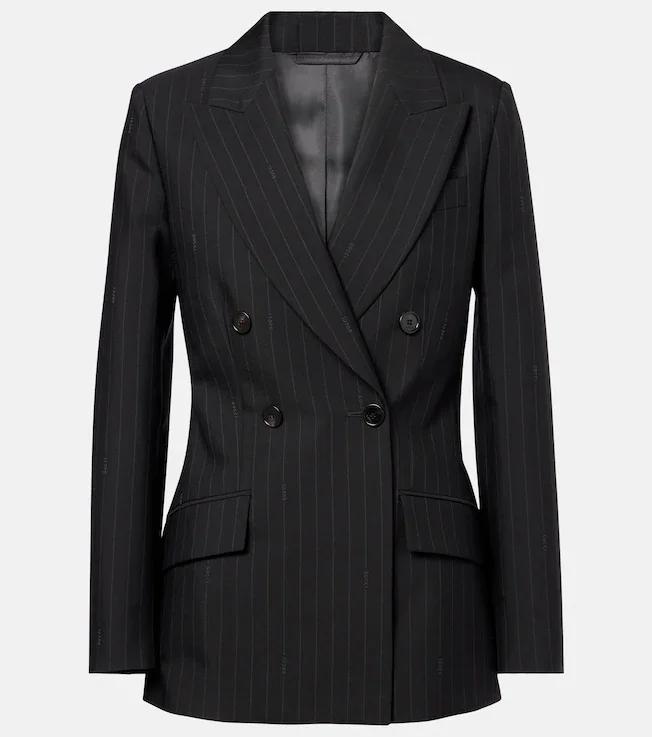 Pinstripe wool blazer