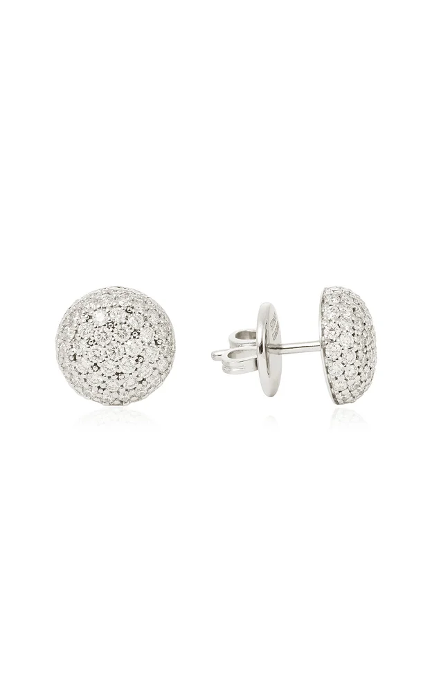 The Perfect Pave Button Earrings