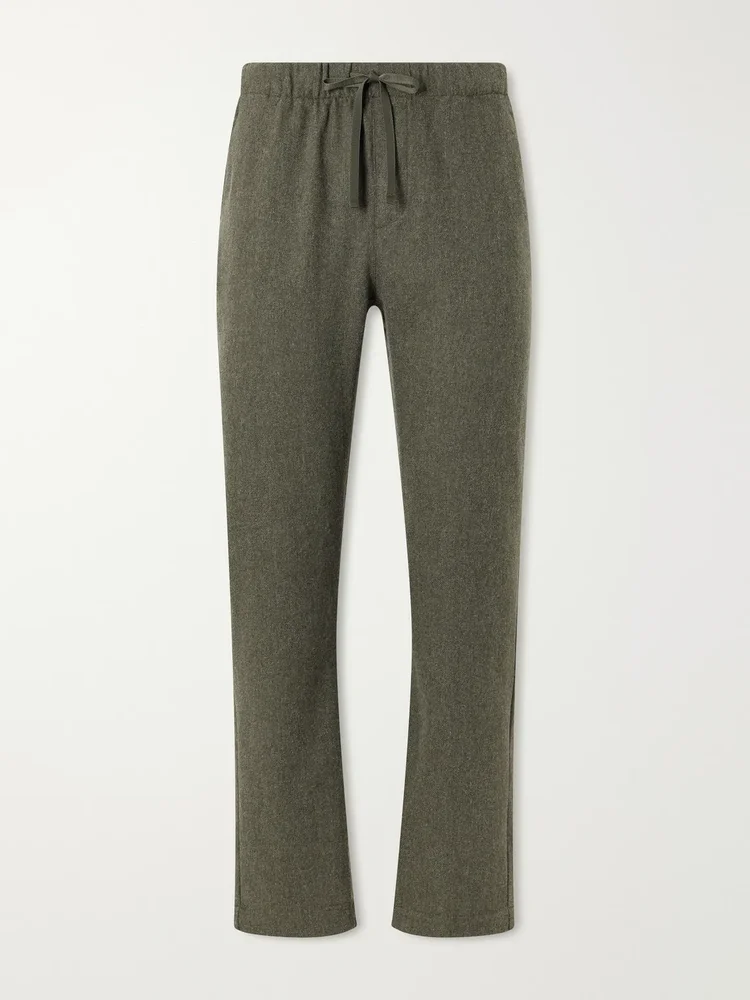 Joggy Straight-Leg Wool Woven Trousers