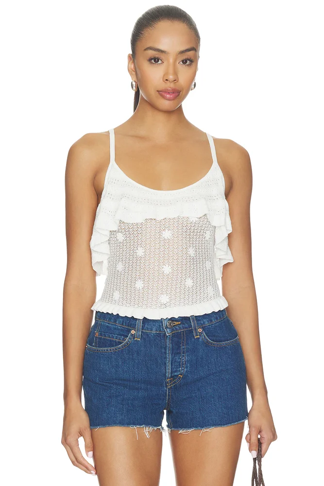 Madalena Floral Embellished Tank