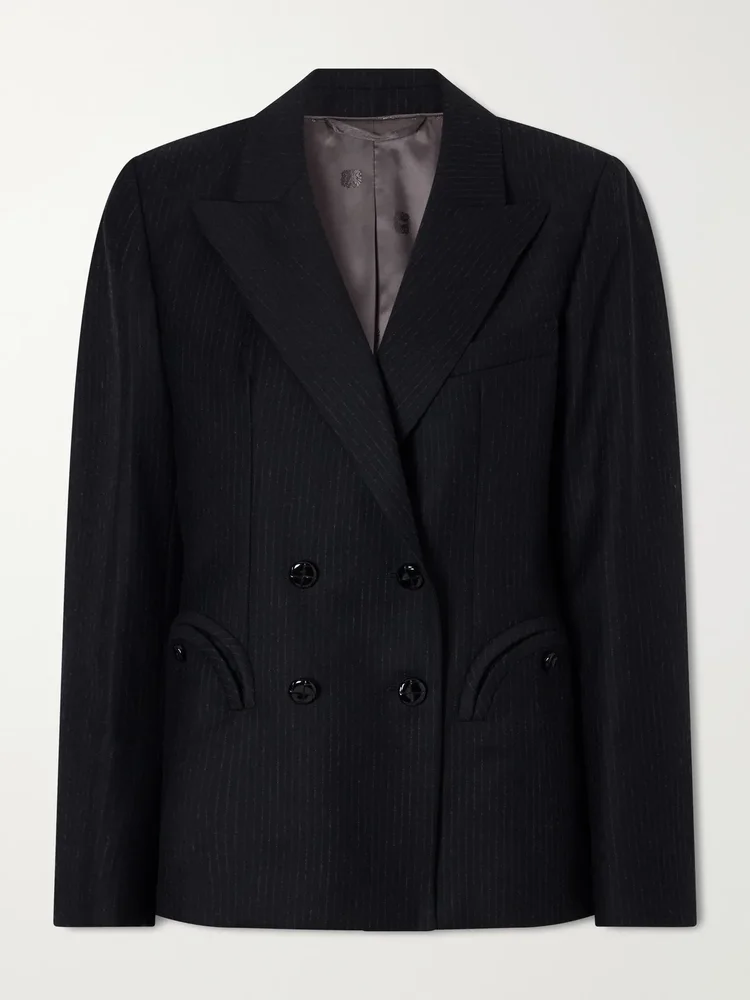 Charmer pinstriped wool blazer