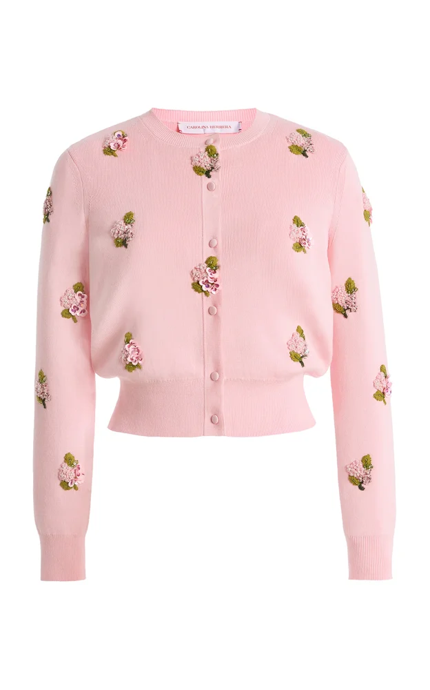 Embroidered Silk-Cotton Cardigan