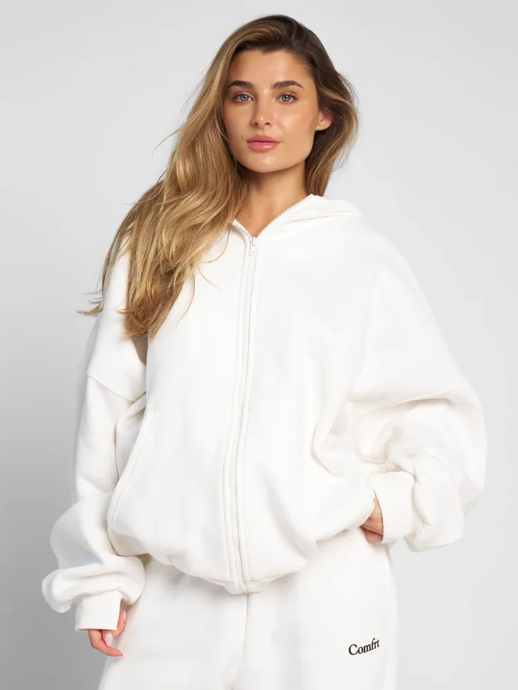 Cloud Zip Hoodie - Mega in Snow