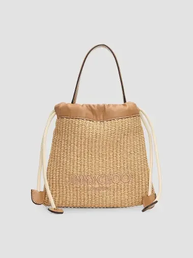 Raffia Drawstring Pouch