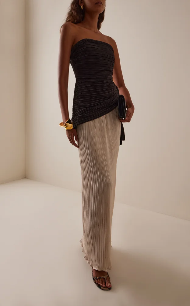 Laia Plisse Bustier Gown