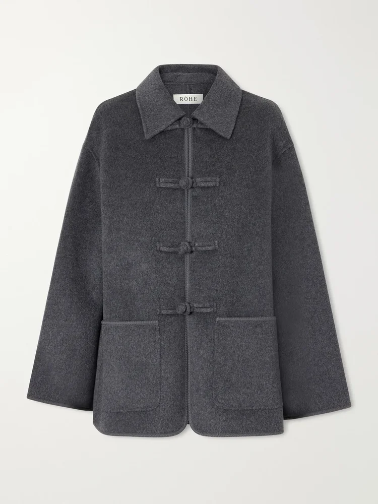 Brushed wool and cashmere-blend jacket