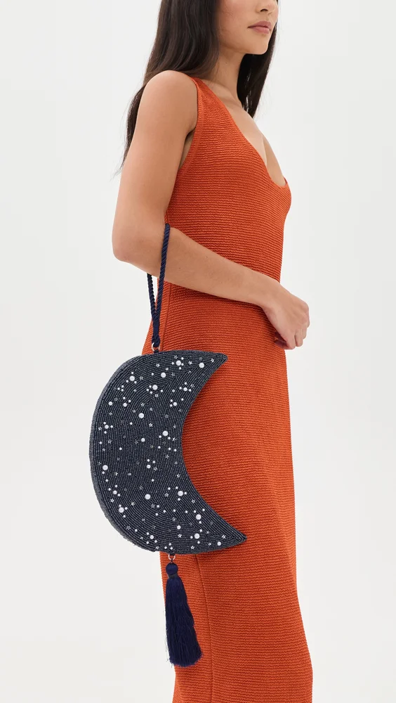 Beaded Crescent Wristlet