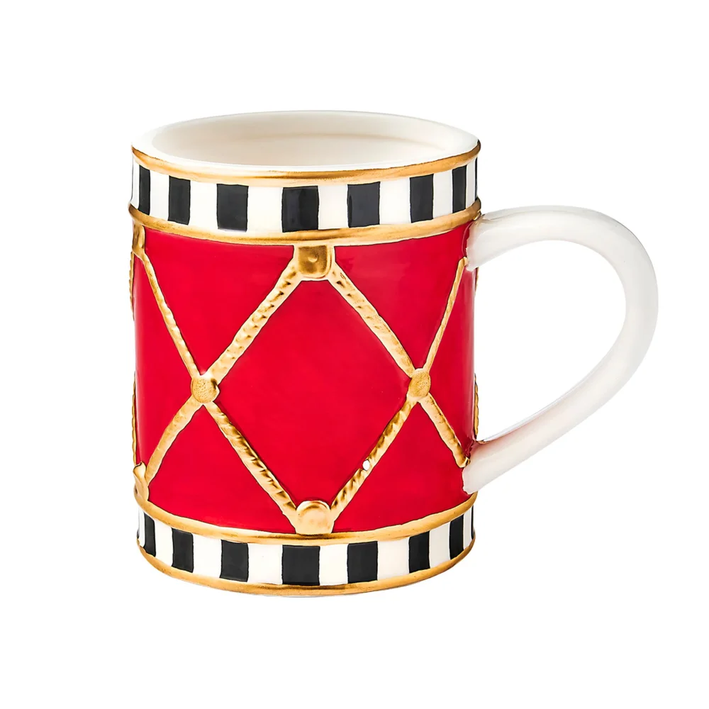 Christmas Checkered Drum Mug