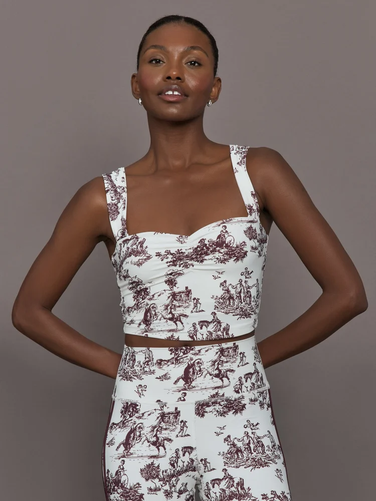 Toile Longline Sports Bra - Fig Toile