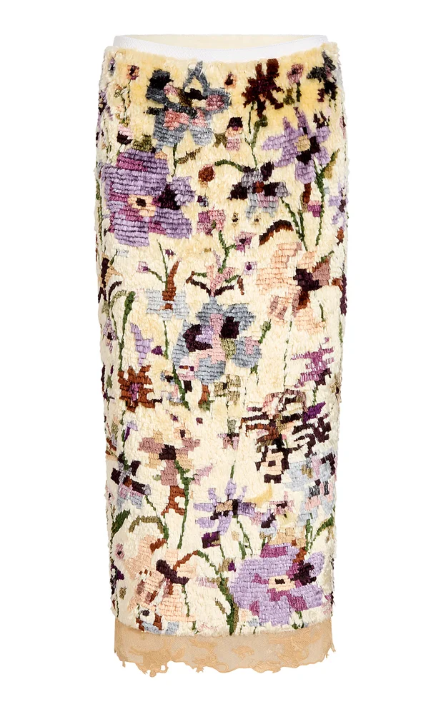 Simbie Embroidered Midi Skirt