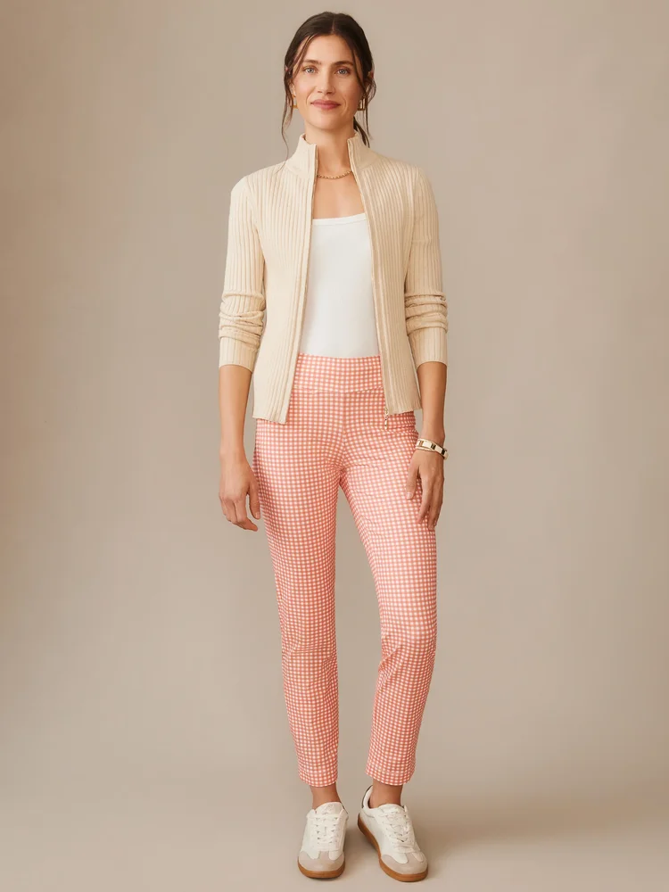 Newport Capri Pants in Midi Cabana Gingham