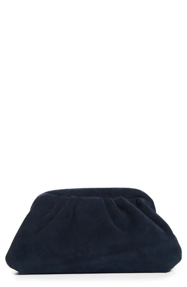 Mia Suede Frame Clutch
