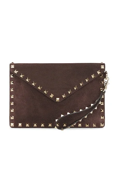 Rockstud Medium Flat Pouch