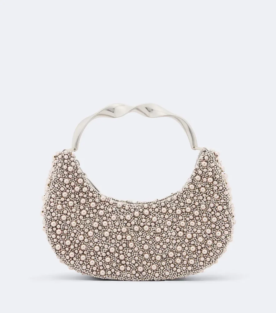 Evelyn Beaded Top-Handle Bag