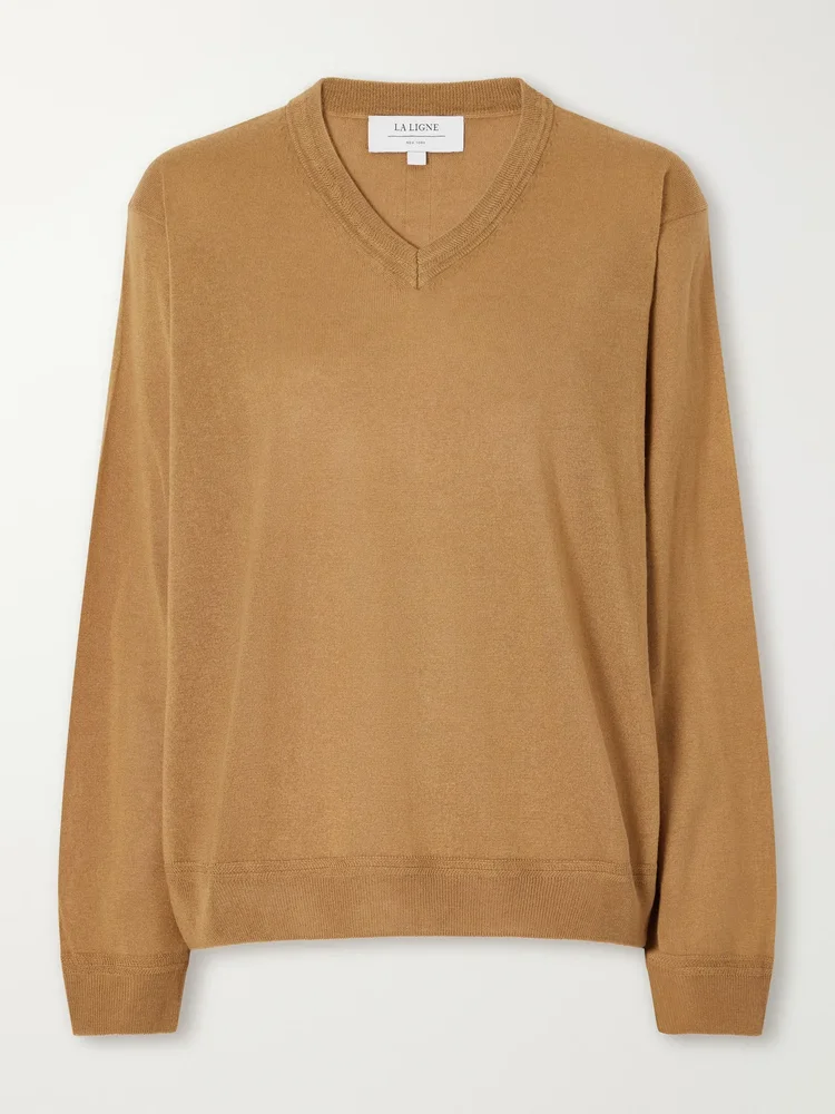 Ben silk, wool and cashmere-blend sweater