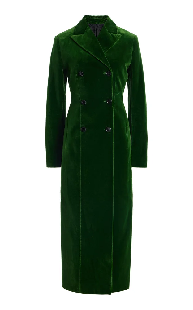 Tailored Cotton-Velvet Coat