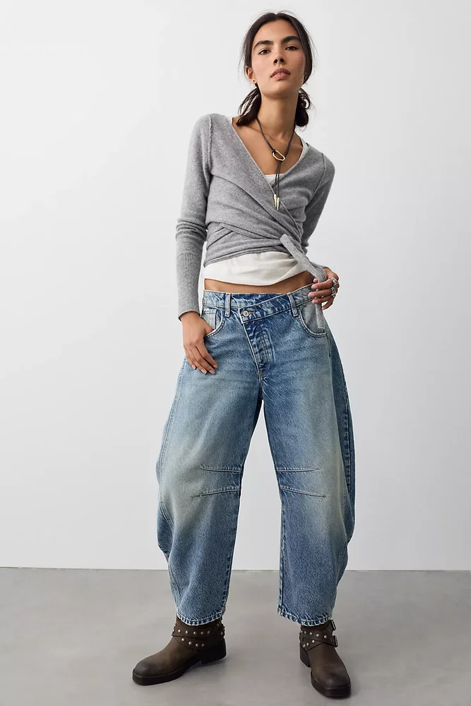 We The Free Good Luck Crossover Barrel Jeans