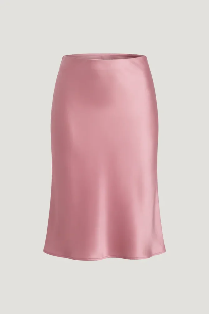 Esther Satin Midi Skirt