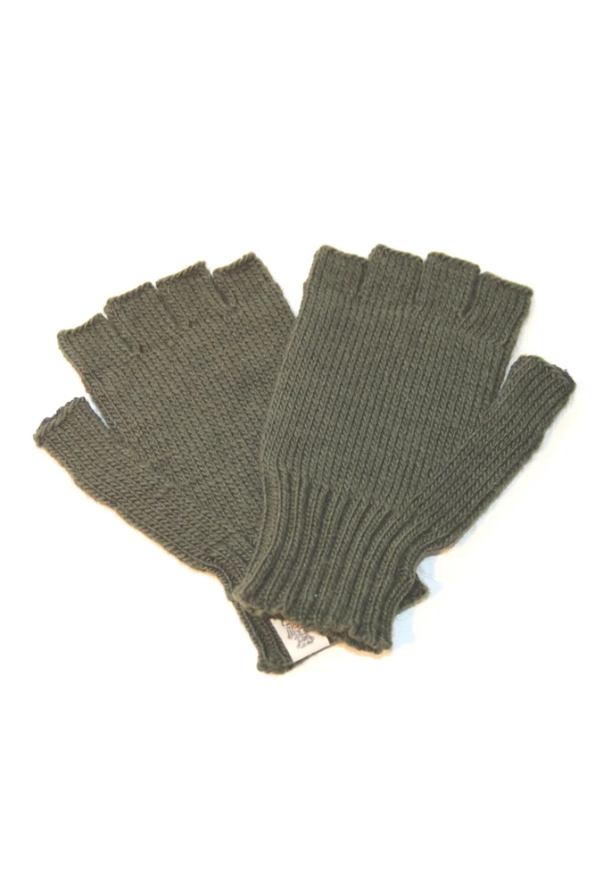 Hand Loom Striped and Solid Fingerless Gloves