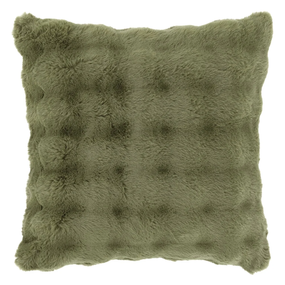 Fab Faux Decorative Pillow Cover in Olive