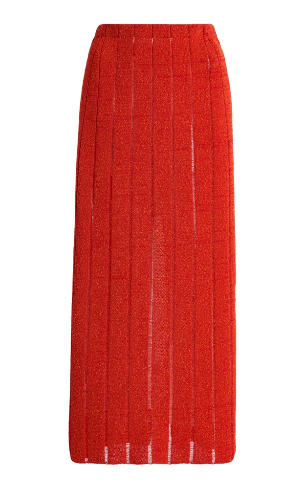 Maelle Tweed Midi Skirt