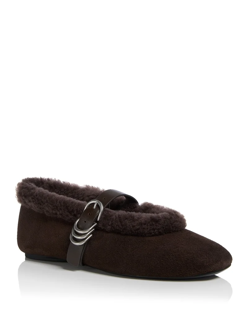 Spire Shearling Lined Trim Mary Jane Flats