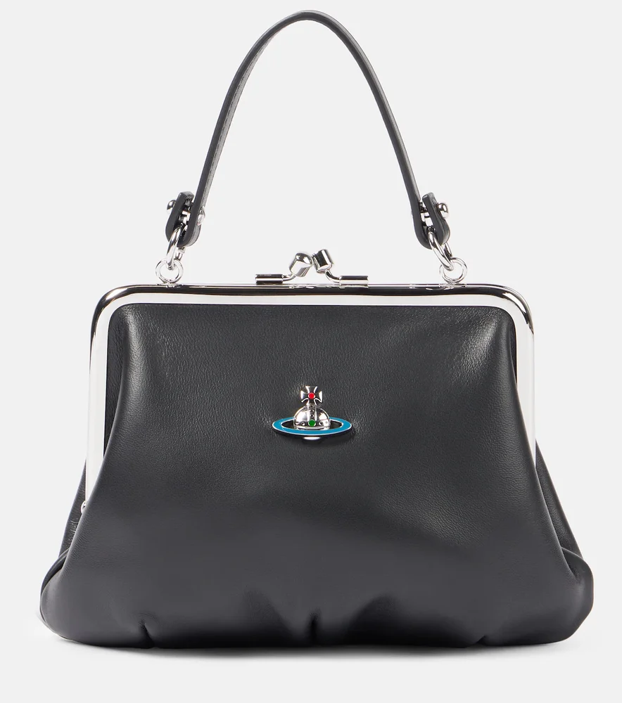 Granny Frame Leather Tote Bag