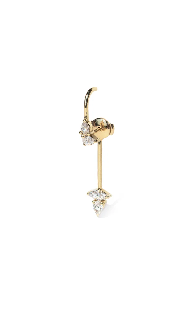 18k Yellow Gold Allora Petite Single Ear Pin