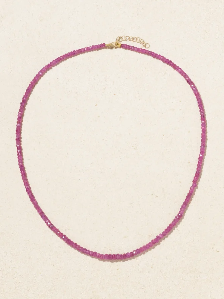 Gold sapphire necklace