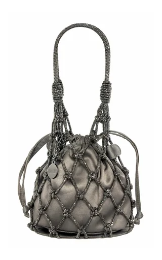 Sparkle Net Satin Pouch