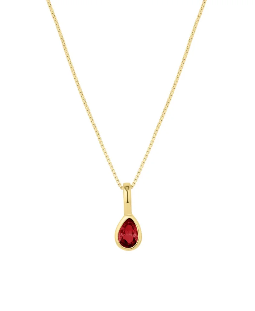 Teardrop Birthstone Necklace