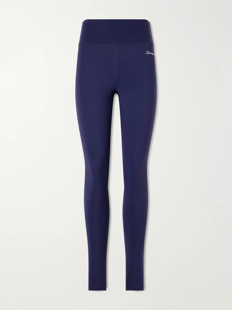 Embroidered jersey leggings
