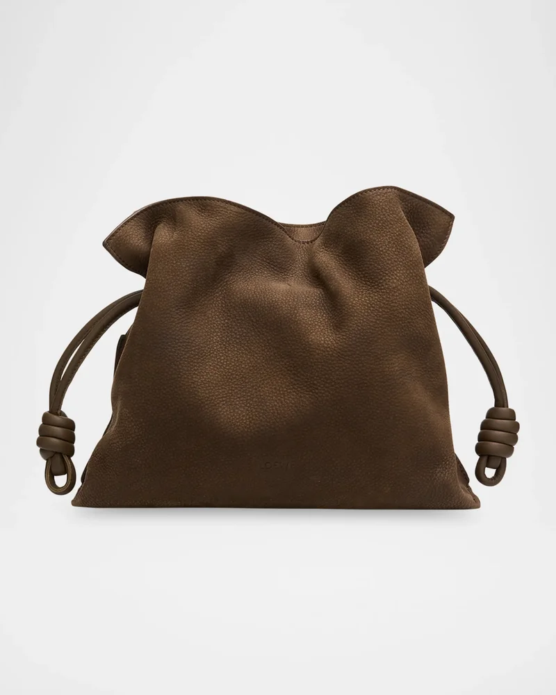Flamenco Clutch Bag in Nubuck Leather