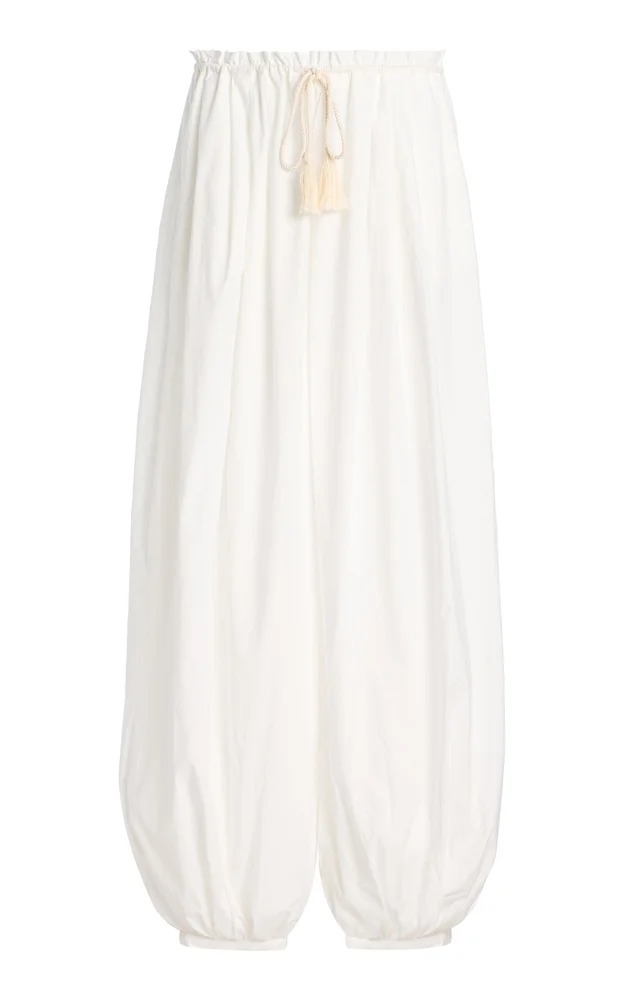 Bazaar Wide-Leg Cotton Pants