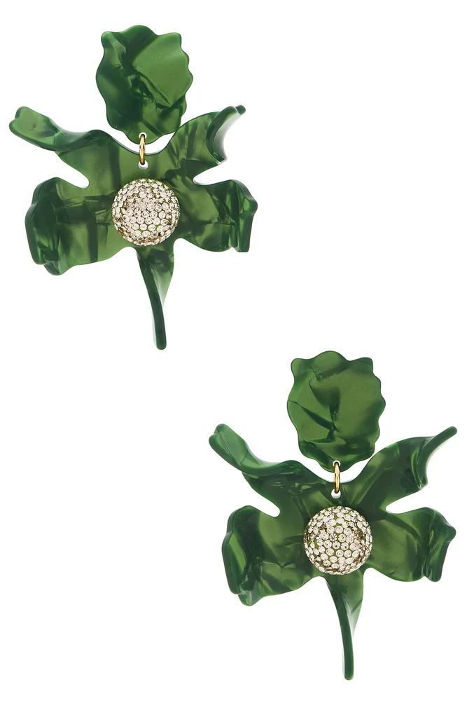 Crystal Lily Earrings