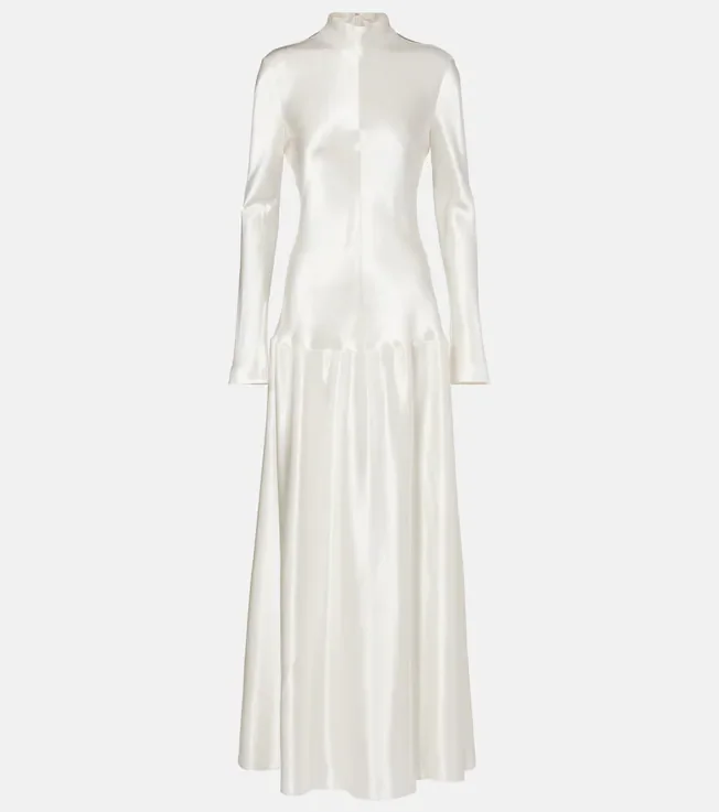 Mila satin maxi dress