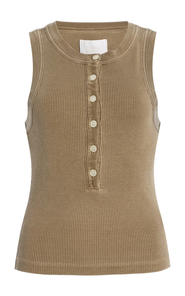 Caralyn Ribbed Jersey Tank Top