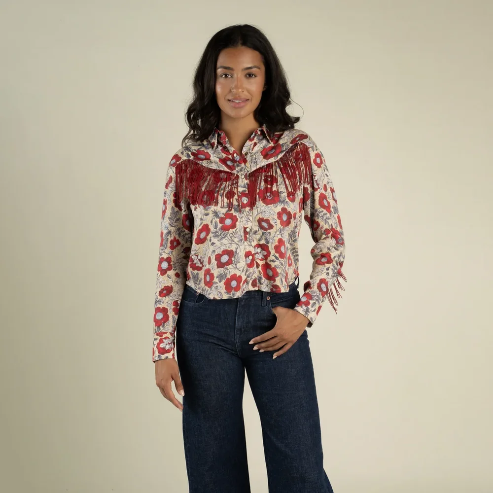 June Blouse - Desert Floral - Rosado