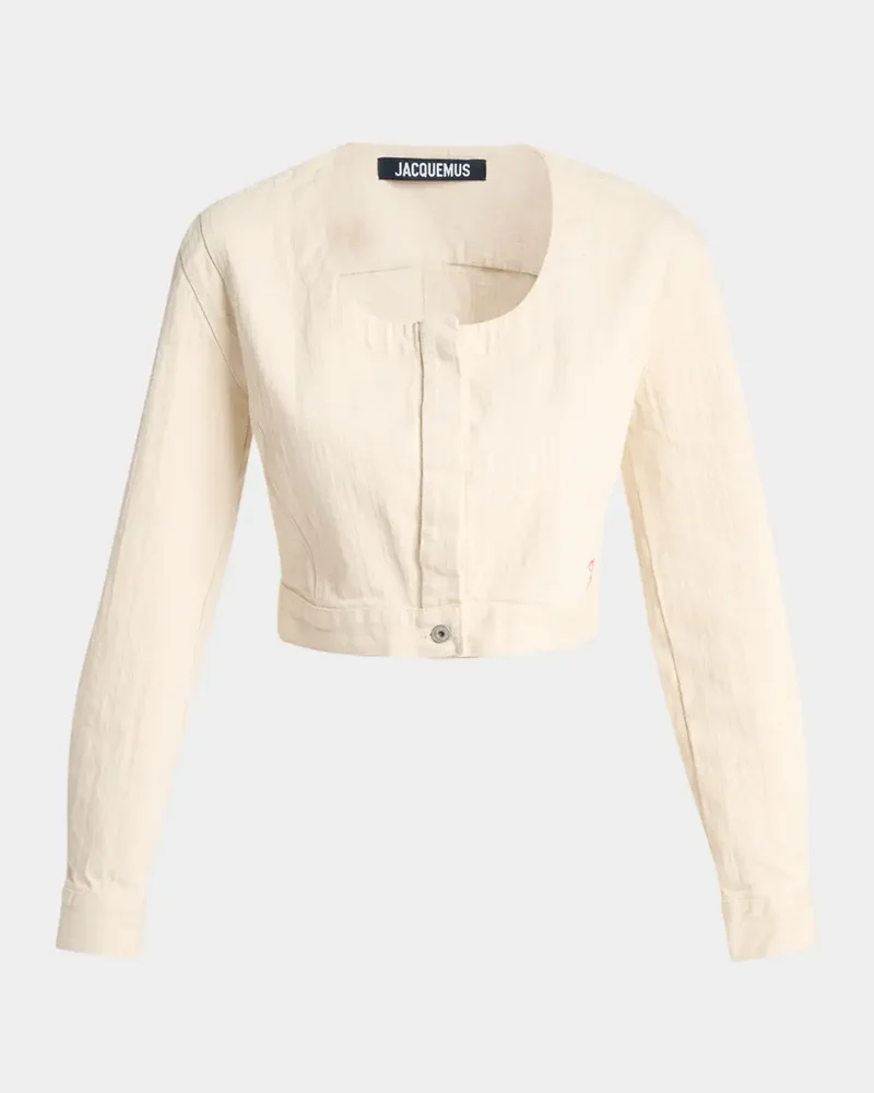 Le Haut De-Nimes Flipper Denim Crop Jacket