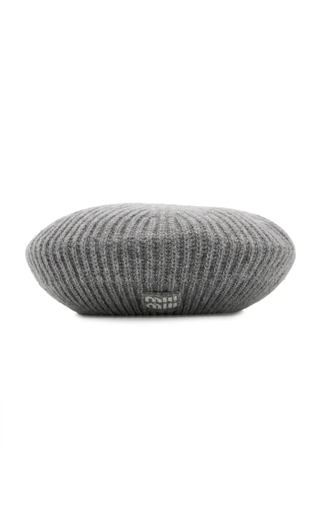 Ribbed Cashmere-Wool Beret