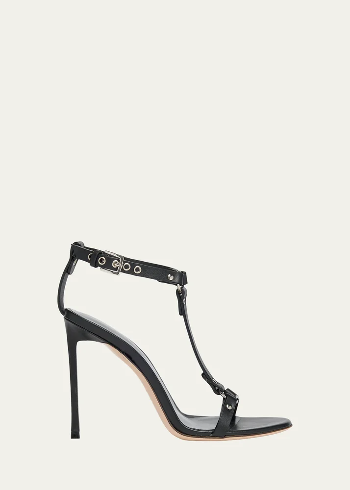 105mm Bound Leather Sandals