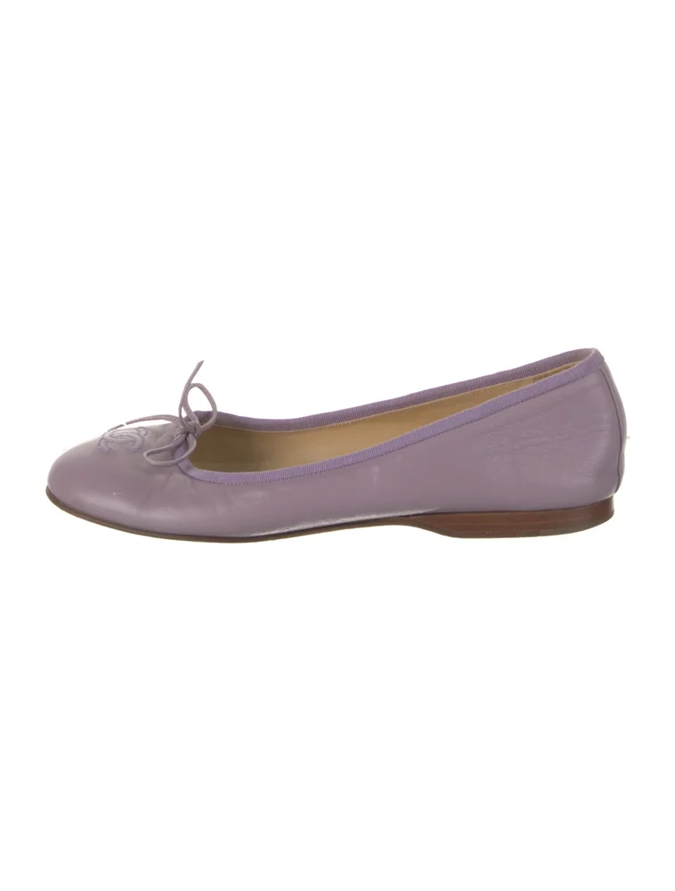 Pre-Owned Vintage Lilac CC Ballet Flats
