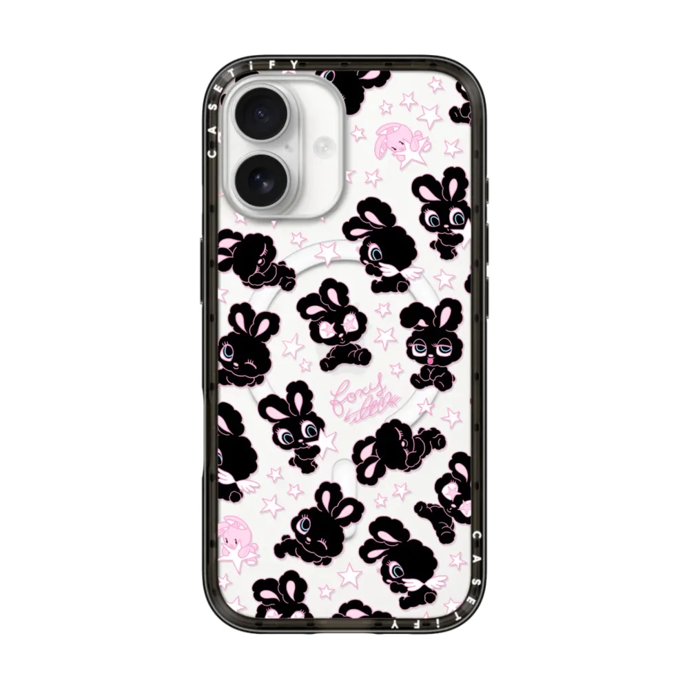 Black Bunnies Star Mix Compact Case