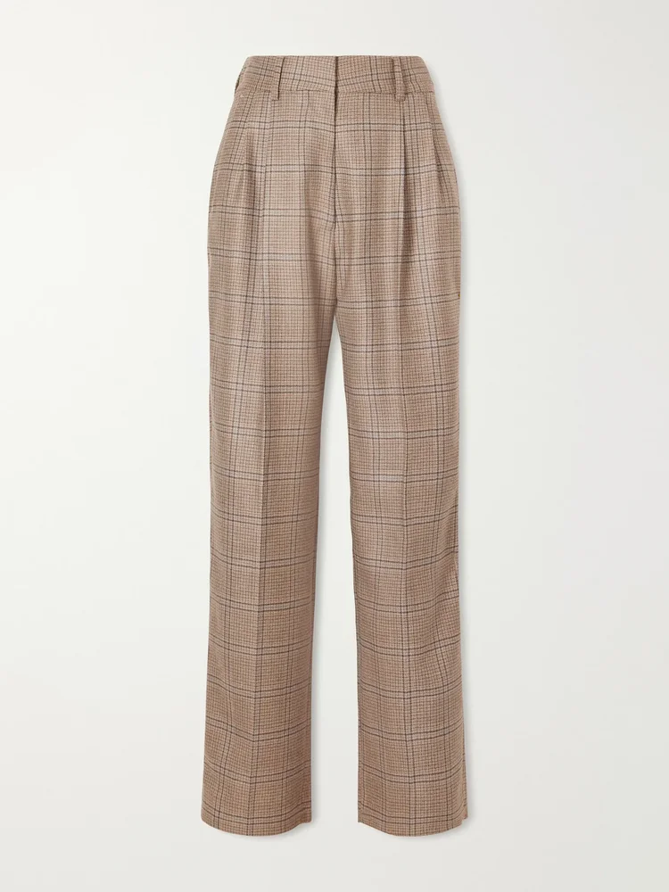 Fox checked wool pants