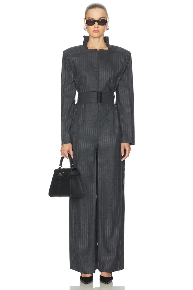 Pinstriped Jumpsuit