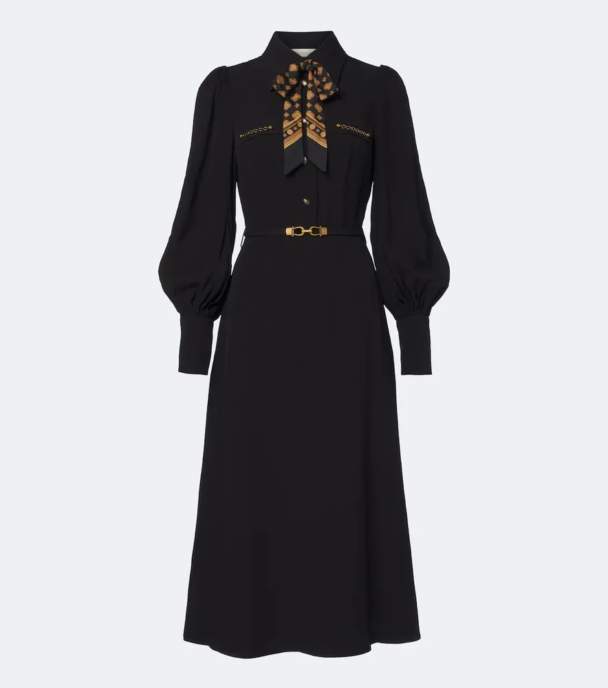 Utility belted midi dress