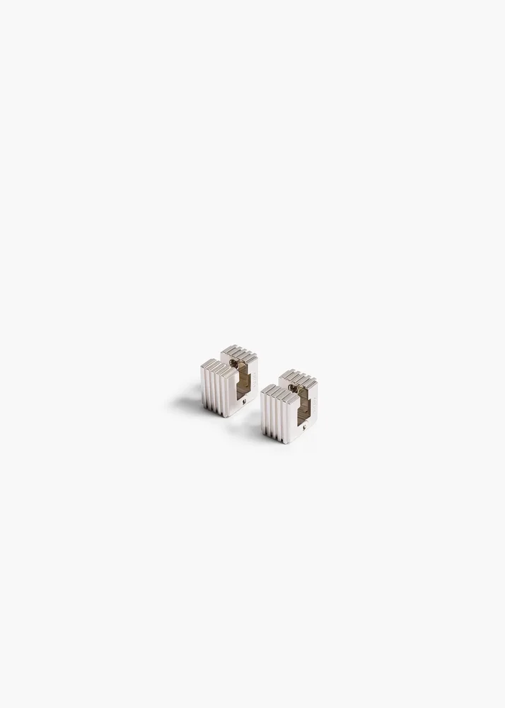 Small Empire Earrings in Silver