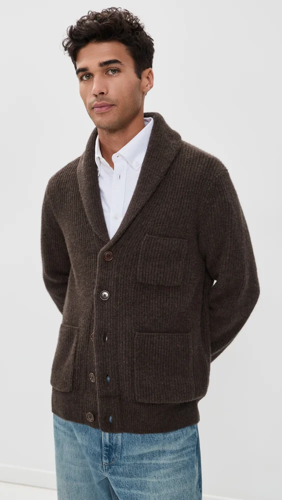 Shawl Collar Cashmere Cardigan