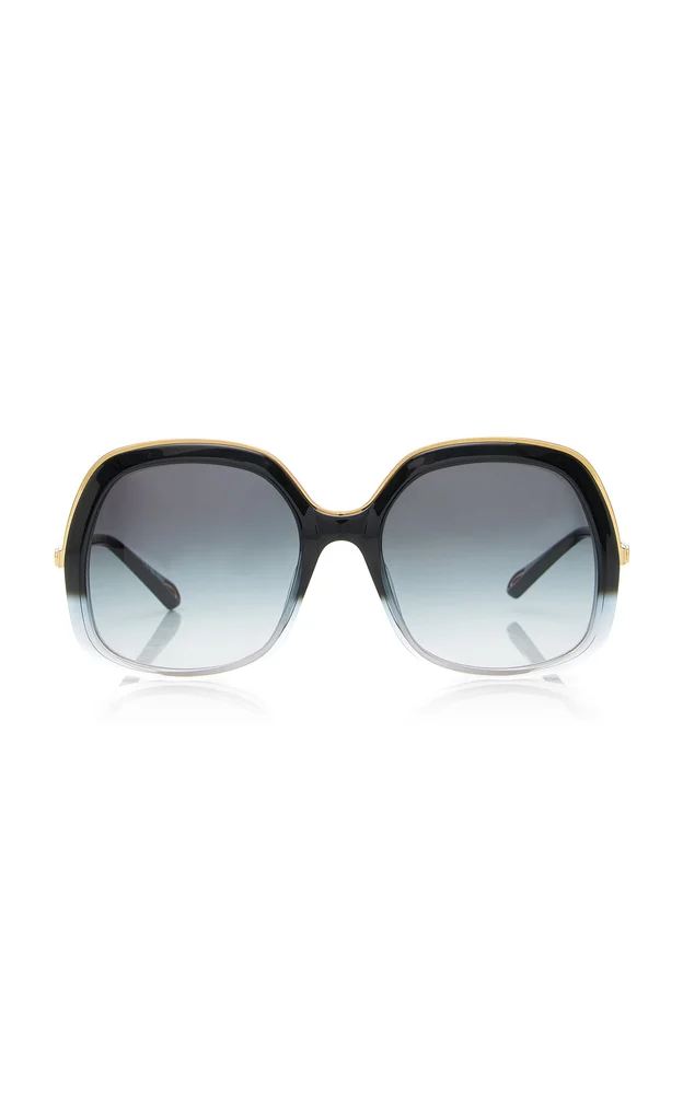 Leia Square-Frame Acetate Sunglasses